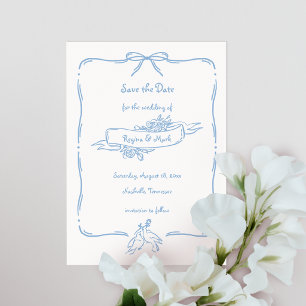 Save The Date Mariage Doodle Amusant et Original