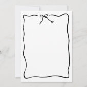 Save The Date Mariage Doodle de Ruban à Arc de Script Fantaisist (Dos)