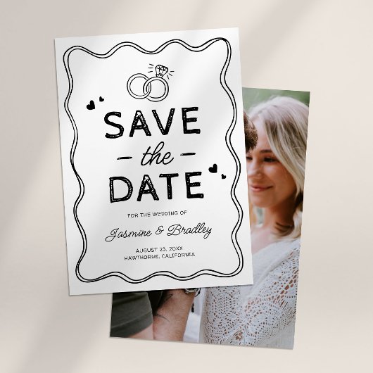 Save The Date Mariage Doodle Fantaisiste
