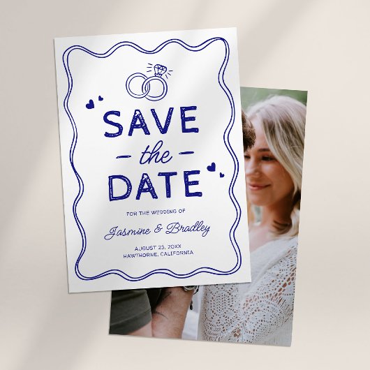 Save The Date Mariage Doodle Fantaisiste