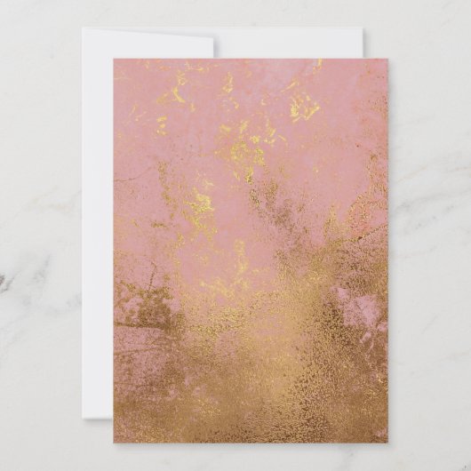 Save The Date Mariage d'or Rose Bourgogne Enregistrer la date (Dos)