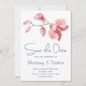 Save The Date Mariage d'orchidées tropicales (Devant)