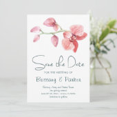 Save The Date Mariage d'orchidées tropicales (Debout devant)