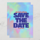 Save The Date Mariage Douceur Deep Purple (Devant / Derrière)