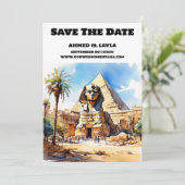 Save The Date Mariage du Caire enregistrer la date Sphinx pyrami (Debout devant)