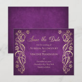 Save The Date Mariage du château Rose enchanté (Devant / Derrière)