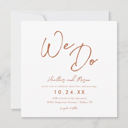 Save The Date Mariage du désert rouille Nous faisons Mariage sim (Devant)