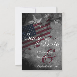 Save The Date Mariage du drapeau américain patriotique