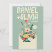 Save The Date Mariage du jardin botanique fleur sauvage (Dos)