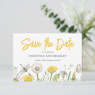Save The Date Mariage du jardin fleur sauvage