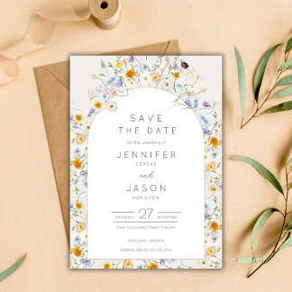 Save The Date Mariage du jardin fleur sauvage