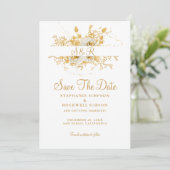Save The Date Mariage du nom de la chambre de mariée Monogramme  (Debout devant)