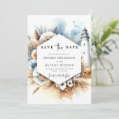 Save The Date Mariage du phare moderne moderne de Romance (Debout devant)