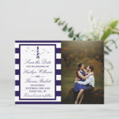 Save The Date Mariage du phare nautique Photo Enregistrer la dat (Debout devant)