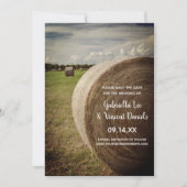 Save The Date Mariage du ranch rustique Hay Bales Enregistrer la (Devant)