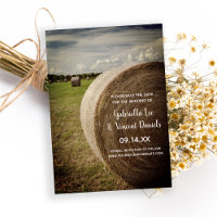 Mariage du ranch rustique Hay Bales Enregistrer la