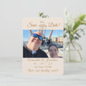 Save The Date Mariage Du Ventilateur Victorien Enregistrer La Da (Debout devant)