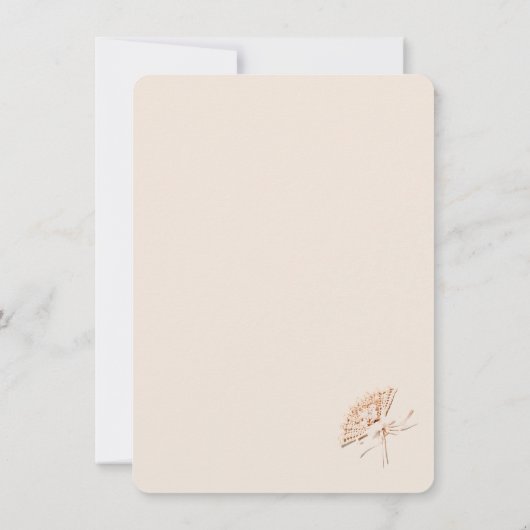 Save The Date Mariage Du Ventilateur Victorien Enregistrer La Da (Dos)