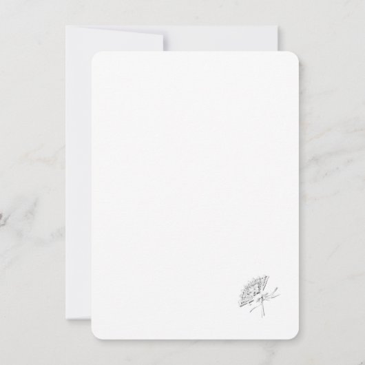 Save The Date Mariage Du Ventilateur Victorien Enregistrer La Da (Dos)