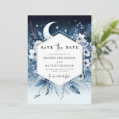 Save The Date Mariage Earthy Chic Moonlit (Debout devant)