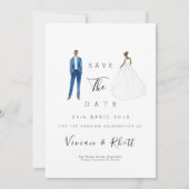 Save The Date Mariage Économisez la Date Fleurale Violet Aquarel (Dos)
