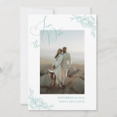 Save The Date Mariage Élégance Pivoine (Devant)