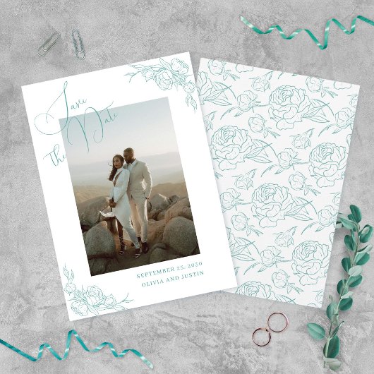 Save The Date Mariage Élégance Pivoine