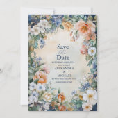 Save The Date Mariage Élégance Royale Victorienne Unique (Devant)