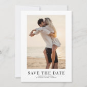 Save The Date Mariage Élégant 2 Photos (Devant)