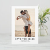 Save The Date Mariage Élégant 2 Photos (Debout devant)