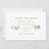Save The Date Mariage Élégant à la Verdure Eucalyptus (Devant)