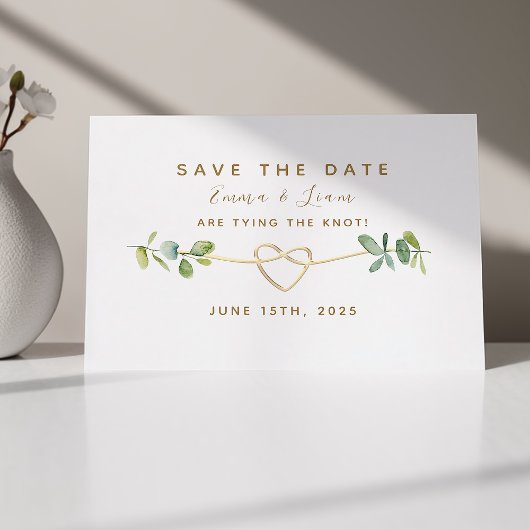 Save The Date Mariage Élégant à la Verdure Eucalyptus