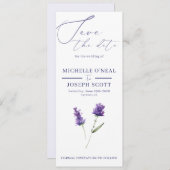 Save The Date Mariage élégant à l'aquarelle dans la félicité de (Devant / Derrière)