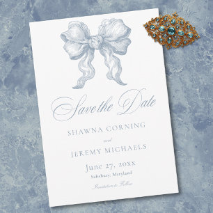 Save The Date Mariage élégant au manoir français avec toile de J