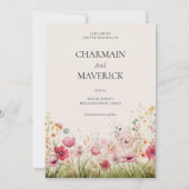 Save The Date Mariage Élégant aux Fleurs Sauvages (Dos)