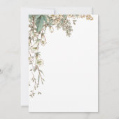 Save The Date Mariage élégant avec écriture florale verdoyante (Dos)