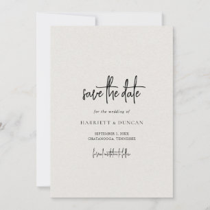 Save The Date Mariage élégant Beige Beige neutre intemporel