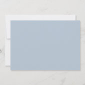 Save The Date Mariage Élégant Bleu Poussiéreux Traditionnel (Dos)