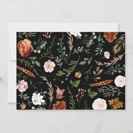 Save The Date Mariage élégant botanique rustique chic (Dos)