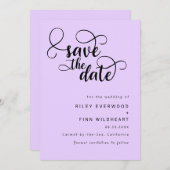 Save The Date Mariage élégant classique enregistrer la date Invi (Devant / Derrière)