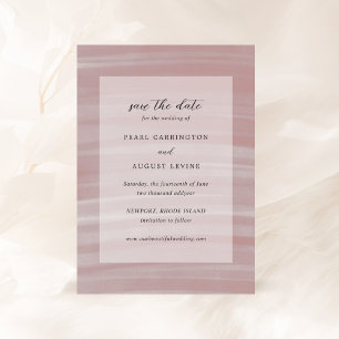 Save The Date Mariage élégant Coastal Chic Pink