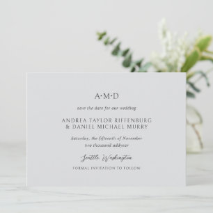 Save The Date Mariage élégant d'Andrea Gray