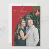 Save The Date Mariage élégant d'arche photo de Noël (Devant)