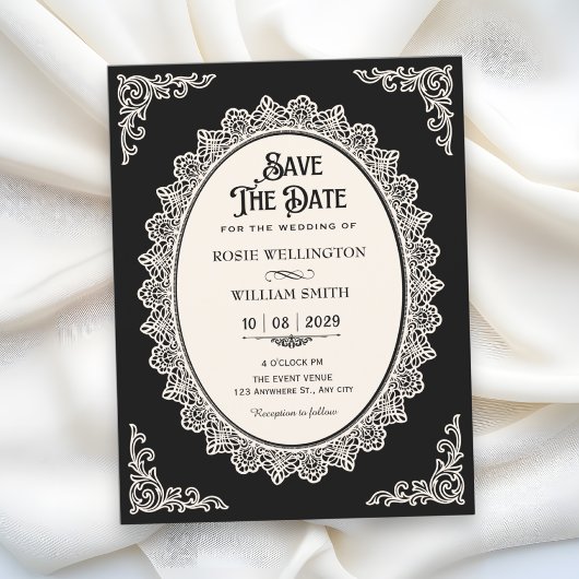 Save The Date Mariage élégant Dark Romance