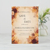 Save The Date Mariage élégant d'automne | Mariage rustique boho (Debout devant)