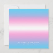 Save The Date Mariage élégant de fierté trans (Dos)