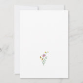 Save The Date Mariage Élégant de Fleurs Sauvages (Dos)