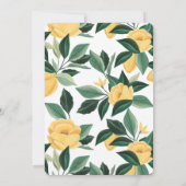 Save The Date Mariage élégant de l'arbre floral de la fleur de c (Dos)