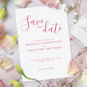 Save The Date Mariage Élégant De Pink Minimal Enregistrer La Dat