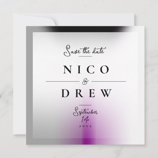 Save The Date Mariage élégant demisexuel fierté  (Devant)